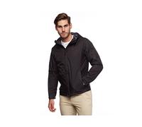 Tommy Hilfiger Men's Lightweight Breathable Waterproof Hooded Jacket, Black, Small