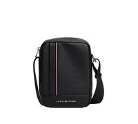Tommy Hilfiger Men's Lightweight Central Sling Crossbody Bag with Zipper and Adjustable Strap, Black, One Size