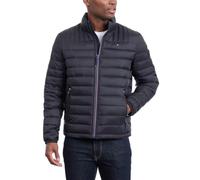 Tommy Hilfiger Men's Lightweight Down Alternative Packable Puffer Jacket Coat, Black, M