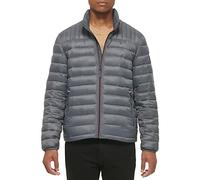Tommy Hilfiger Men's Lightweight Down Alternative Packable Puffer Jacket Coat, Charcoal, 3XL
