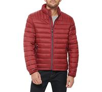 Tommy Hilfiger Men's Lightweight Down Alternative Packable Puffer Jacket Coat, Red, M
