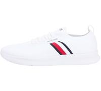Tommy Hilfiger Men's Lightweight Knitted Runner FM0FM05756 Low Top, White (White), 11