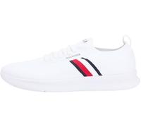 Tommy Hilfiger Men's Lightweight Knitted Runner FM0FM05756 Low Top, White (White), 6.5