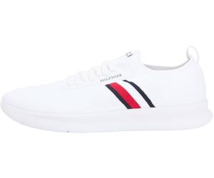 Tommy Hilfiger Men's Lightweight Knitted Runner FM0FM05756 Low Top, White (White), 6.5