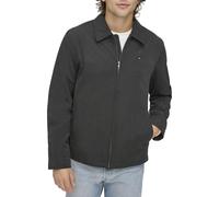 Tommy Hilfiger Men's Lightweight Microtwill Golf Jacket (Standard and Big & Tall) Denim, Deep Black, Large