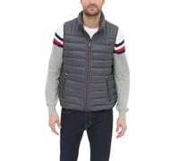 Tommy Hilfiger Men's Lightweight Packable Puffer Vest, Charcoal, M