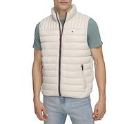 Tommy Hilfiger Men's Lightweight Packable Puffer Vest Jacket (Standard and Big & Tall), Ice, 2X