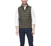 Tommy Hilfiger Men's Lightweight Packable Puffer Vest, Olive, 2X