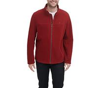 Tommy Hilfiger Men's Lightweight Polar Fleece Jacket, Red, XL