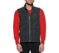 Tommy Hilfiger Men's Lightweight Polar Fleece Vest, Charcoal, M
