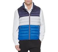 Tommy Hilfiger Men's Lightweight Ultra Loft Quilted Puffer Vest (Standard and Big & Tall), Royal Blue Colorblock, XL