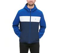 Tommy Hilfiger Men's Lightweight Water Resistant Breathable Hooded Performance Softshell Jacket Windbreaker Jacket