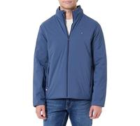 Tommy Hilfiger Men's Lightweight Windbreaker with Stand Collar, Blue (Aegean Sea), XXL
