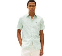 Tommy Hilfiger Men's Linen Blend PRT Rf Ss Camp Mw0mw42459 S/S Shirt (Pack of 1)