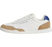 Tommy Hilfiger Men Lo Pro Cupsole Nylon Suede Mix FM0FM05943 Low Top, White, 8