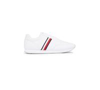 Tommy Hilfiger Men's LO Runner PU Mix Sneaker, White, 9 UK