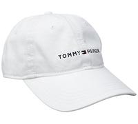 Tommy Hilfiger Men's Logo Dad Baseball Cap, White, One Size