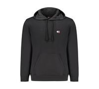 Tommy Hilfiger Mens Logo Patch Pullover Hoodie - Black Cotton - Size Large