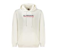 Tommy Hilfiger Mens Logo Print Pullover Hoodie - Ivory Cotton - Size Medium