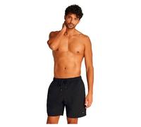 Tommy Hilfiger Men's Long Drawstring Im & Na UM0UM03309 Swim Trunk, Black (Black), XXL