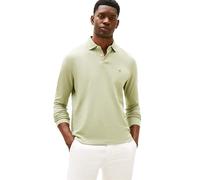 Tommy Hilfiger Men's Long Sleeve Casual Polo Shirts in Regular Fit with Liquid Cotton, Earth Sage, XL
