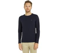 Organic Cotton Stretch T-Shirt in Slim Fit with Long Sleeves Navy Blue