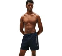 Tommy Hilfiger Men's Medium Drawstring Zip Pocket UM0UM03748 Swim Trunk, Blue (Desert Sky), S