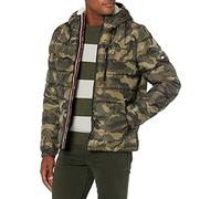 Tommy Hilfiger Men's Midweight Sherpa Lined Hooded Water Resistant Puffer Jacket, Camouflage Tech, XXL