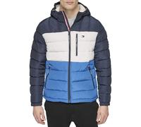Tommy Hilfiger Men's Midweight Sherpa Lined Hooded Water Resistant Puffer Jacket Coat