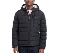Tommy Hilfiger Men's Midweight Sherpa Lined Hooded Water Resistant Puffer Jacket Coat