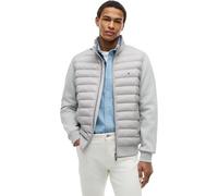 Tommy Hilfiger Men's Mix Media Ess Rwb Stand Collar Mw0Mw41329 Zip Through Sweatshirt, GREY (Light Grey Heather), XS
