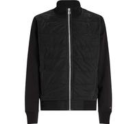 Tommy Hilfiger Men's Mix Media Zip Thru Stand Clr Mw0mw35543 Zip Through Sweatshirt, Black (Black), L