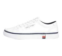 Tommy Hilfiger Men's Modern Vulc Corporate Leather Fm0Fm04922 Vulcanized Sneaker, White, 10 UK