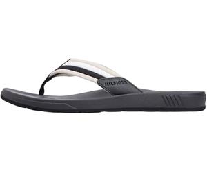 Tommy Hilfiger Men's Molded Hilfiger Rwb Beach Sandal FM0FM05803 Flip Flops, BLACK (Black), 8