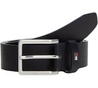 Tommy Hilfiger Men's Oliver Belt with Leather Logo, Blue (Space Blue), 31,5 inches