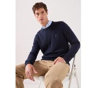 Tommy Hilfiger Men's Pima Cashmere Crew Neck Knitted Jumper, Grey, Size M, Men Grey