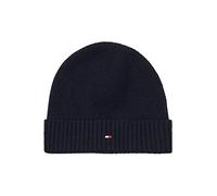 Tommy Hilfiger Men's Pima Cotton Beanie Beanie, (Blue Cjm)