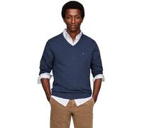 Tommy Hilfiger Men's Pima Org Ctn Cashmere V Neck Mw0mw28047 Pullovers, Blue (Aegean Sea Heather), S