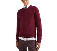 Tommy Hilfiger Men's Pima Org Ctn Cashmere V Neck Mw0mw28047 Pullovers, Purple (Deep Rouge), L