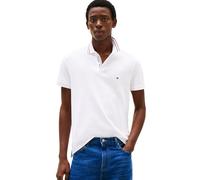 Tommy Hilfiger Men's Placket Interest Regular Short Sleeve Polo, White Medium