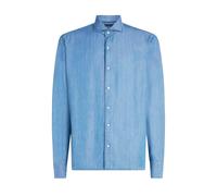 Tommy Hilfiger Mens Plain Slim Shirt - Denim - L - Denim - 100% Cotton