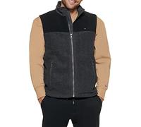 Tommy Hilfiger Men's Polar Vestpolar 抓绒背心chaleco De Forro Polar.Polar Fleece Weste Vest, Black/Charcoal, XXL