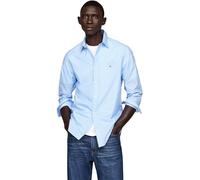 Tommy Hilfiger Men's Poplin Print Shirt with Button Placket, Multicolor (Vessel Blue/Optic White), S