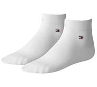 Tommy Hilfiger Men's Quarter 2P Ankle Socks, White, Size 43