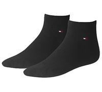 Tommy Hilfiger Men's Quarter 2P Ankle Socks, Black, Size 39