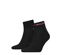 Tommy Hilfiger Men's Quarter Socks (Pack of 2), black, 39-42