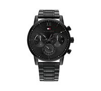 Tommy Hilfiger Men's Quartz Multifunction Stainless Steel and Link Bracelet Watch, Color: Black (Model: 1791879), black, Quartz Watch