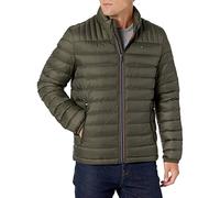 Tommy Hilfiger Men's Real Down Insulated Packable Puffer Jacket Down Coat, Olive, Large