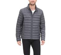 Tommy Hilfiger Men's Real Down Packable Puffer Jacket Down Coat, Charcoal, X-Small