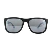 Tommy Hilfiger Men's Rectangle Black Grey Mirror Sunglasses Tommy Hilfiger Black One Size